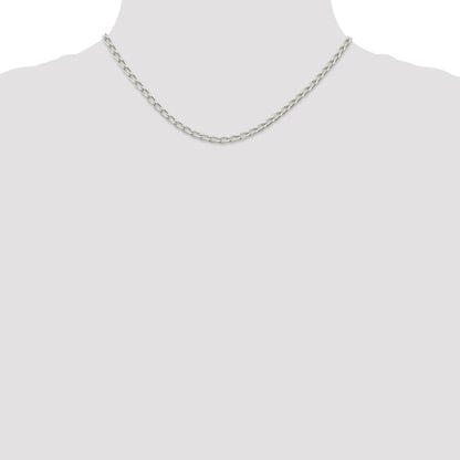 Sterling Silver 3.2mm Open Elongated Link Chain