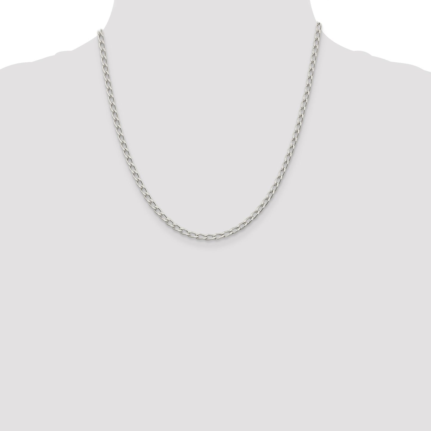 Sterling Silver 3.2mm Open Elongated Link Chain
