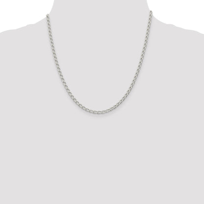 Sterling Silver 3.2mm Open Elongated Link Chain