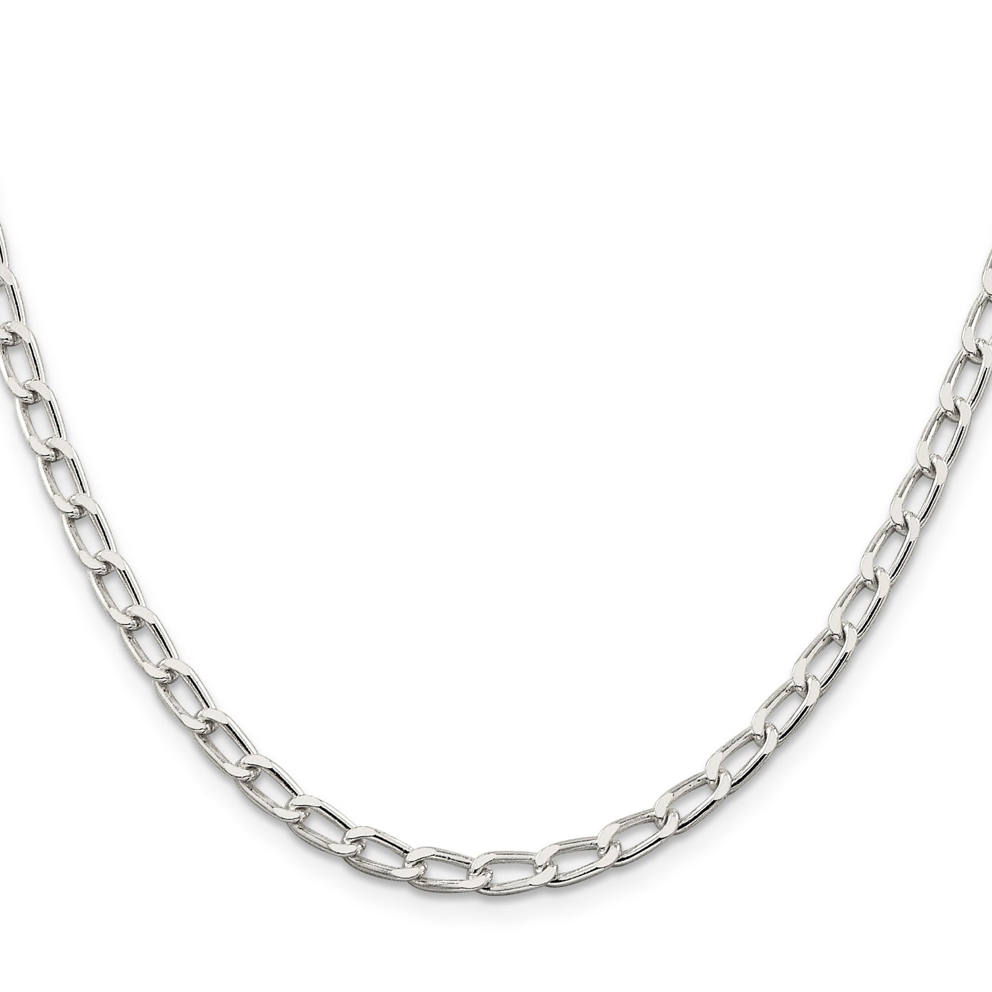 Sterling Silver 4.3mm Open Elongated Link Chain