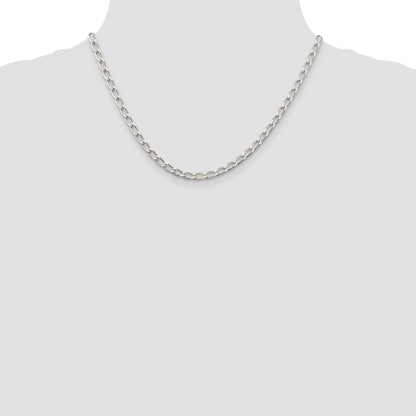 Sterling Silver 4.3mm Open Elongated Link Chain