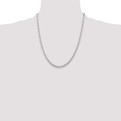 Sterling Silver 4.3mm Open Elongated Link Chain