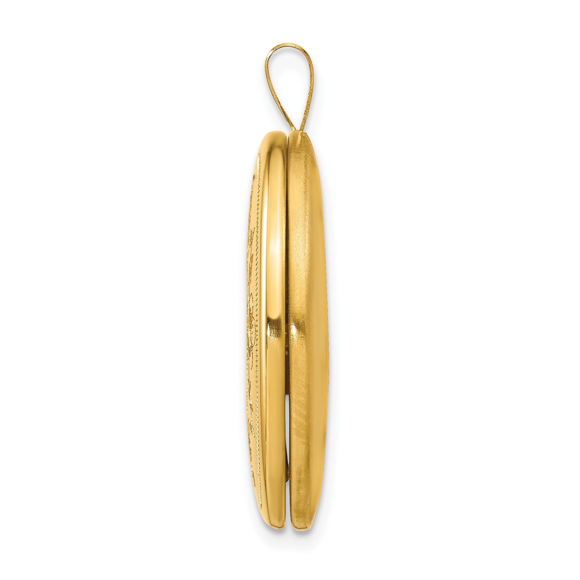 1/20 14K Gold Filled 26mm Floral Oval Locket