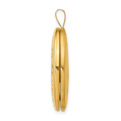 1/20 14K Gold Filled 26mm Floral Oval Locket