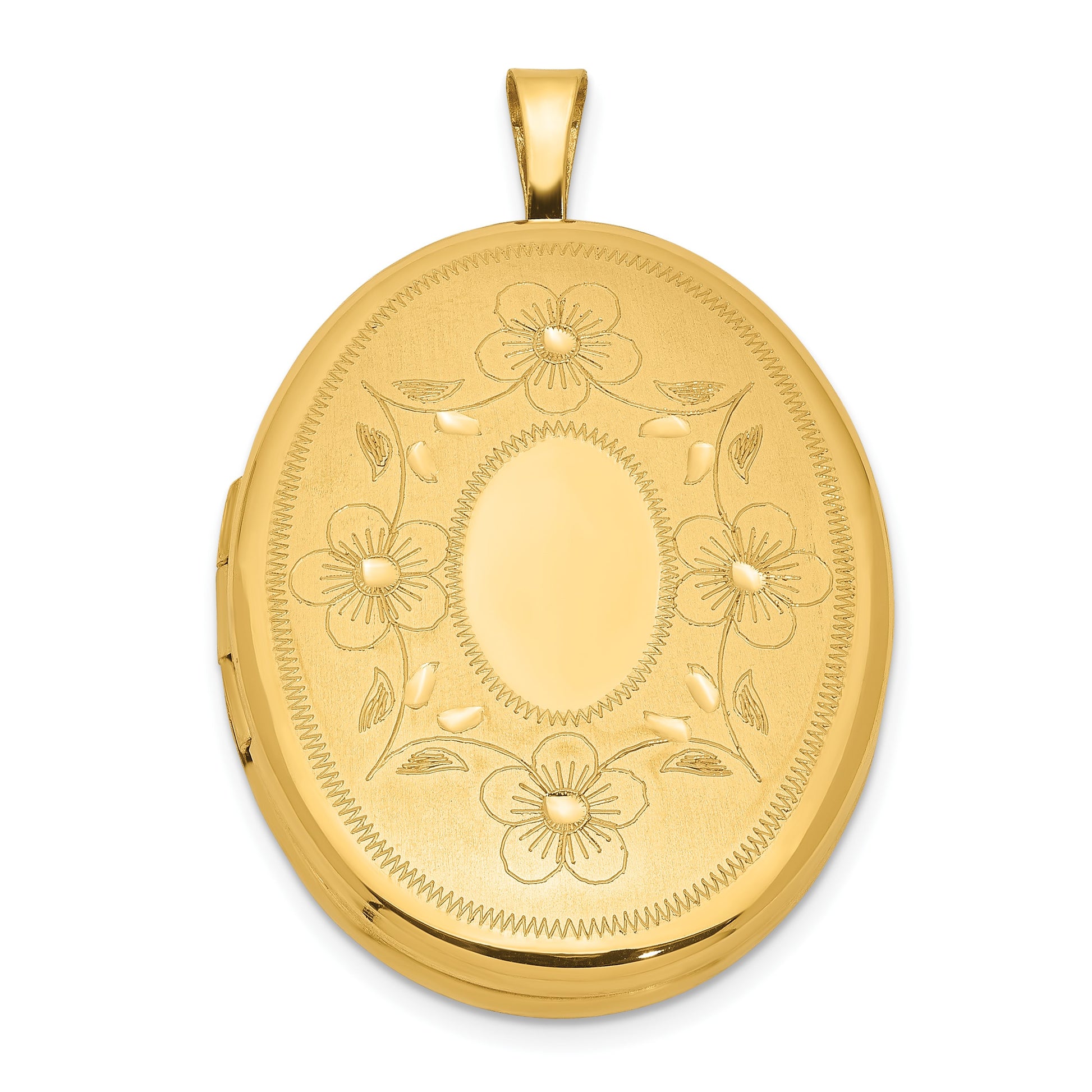 1/20 14K Gold Filled 26mm Floral Oval Locket
