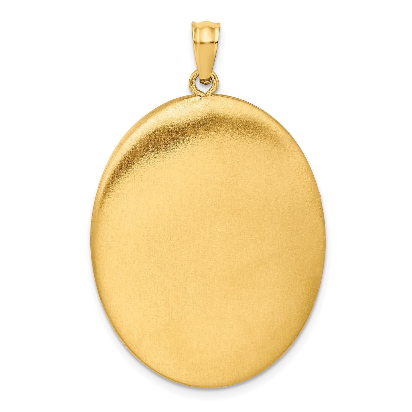 1/20 14K Gold Filled 34mm Polished/Satin Leaf Border 2-Frame Oval Locket