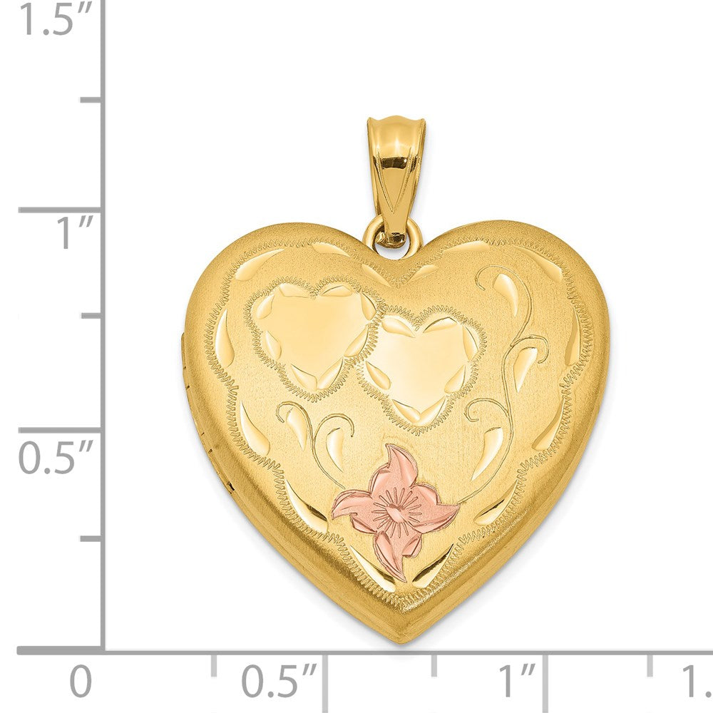 1/20 Gold Filled 4-Frame Enameled Heart Locket