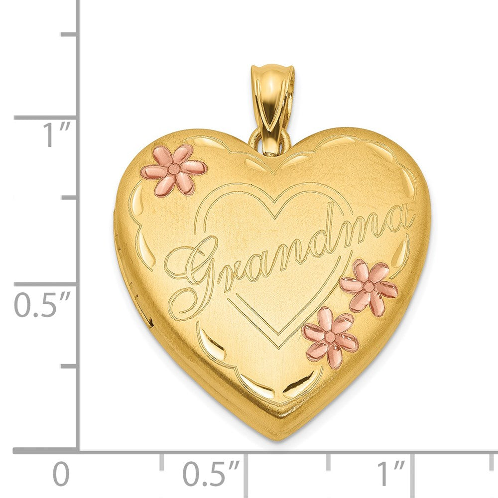 1/20 Gold Filled Grandma 23mm Enameled Family Heart Locket