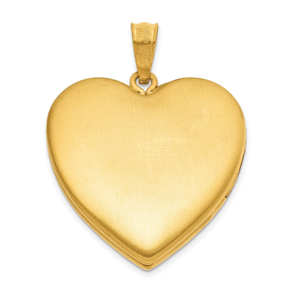 1/20 Gold Filled Polished and Satin 24mm Heart Locket