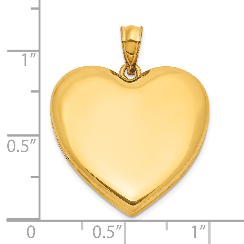 1/20 Gold Filled Polished and Satin 24mm Heart Locket