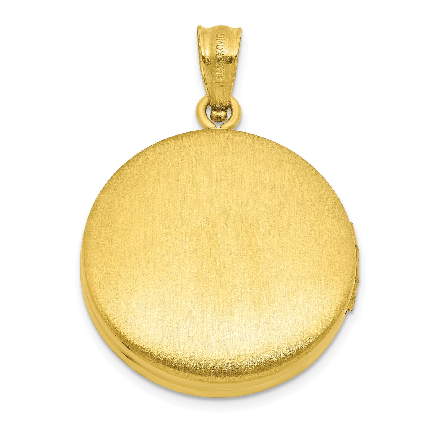 Sterling Silver Gold-plated Polished Front/Brushed Back Paw Print 20mm Round Locket