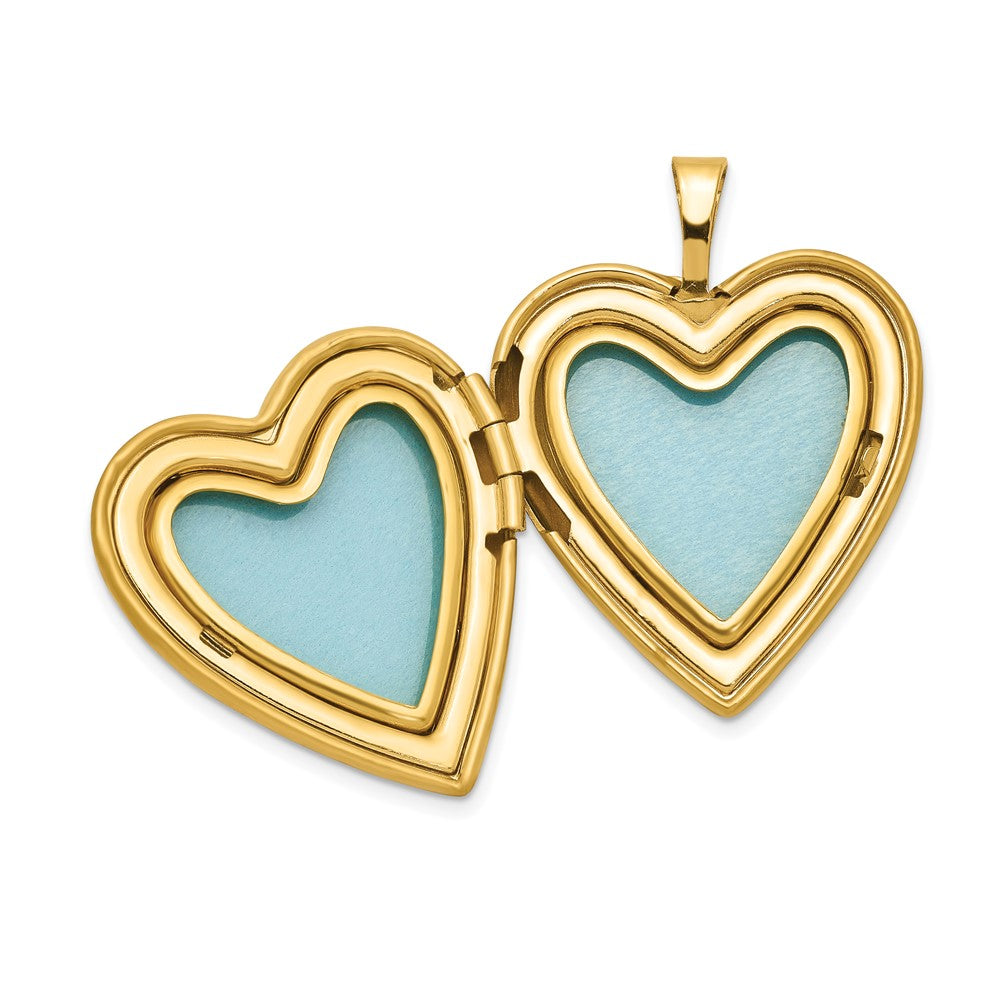 1/20 Gold Filled 20mm Enameled I Love You Heart Locket Necklace