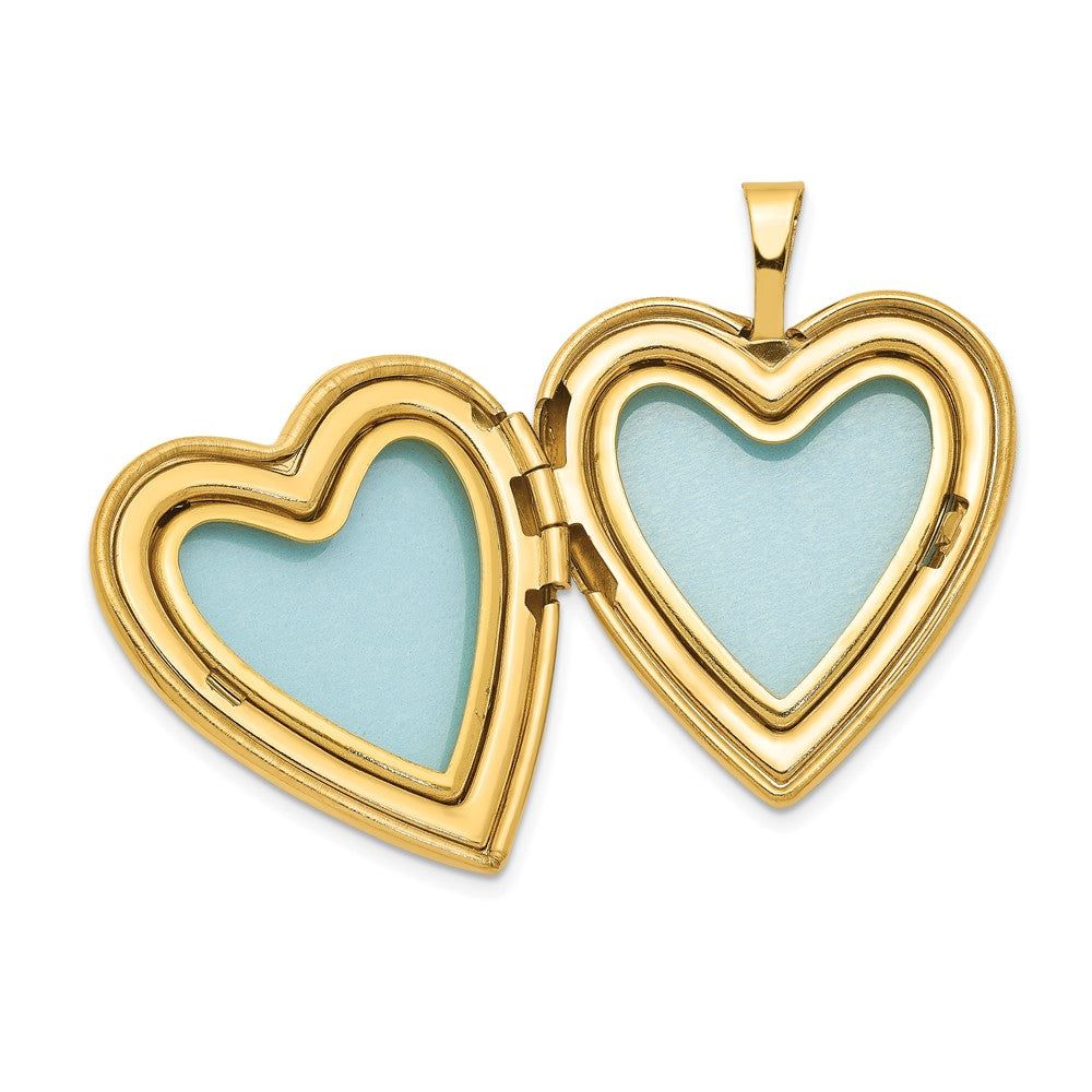 1/20 Gold Filled 20mm Side Swirled Heart Locket Necklace