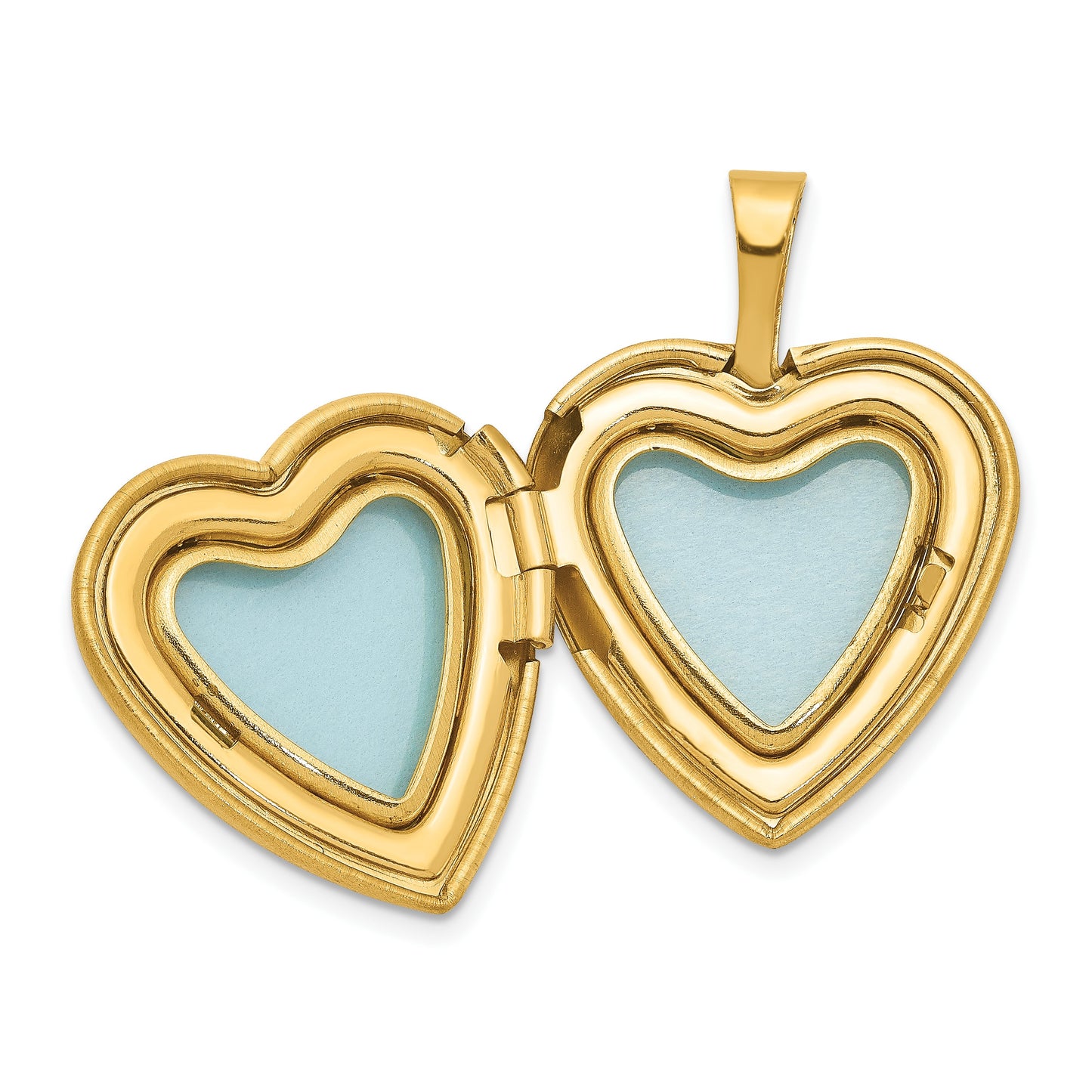 1/20 14K Gold Filled 16mm Enamel Flower I Love You Heart Locket Necklace