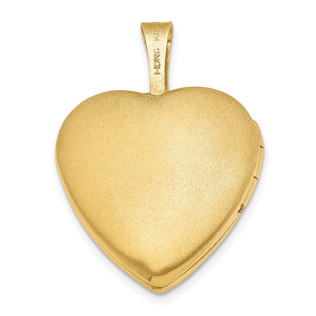 Sterling Silver Gold-plated & Diamond 16mm Heart Locket