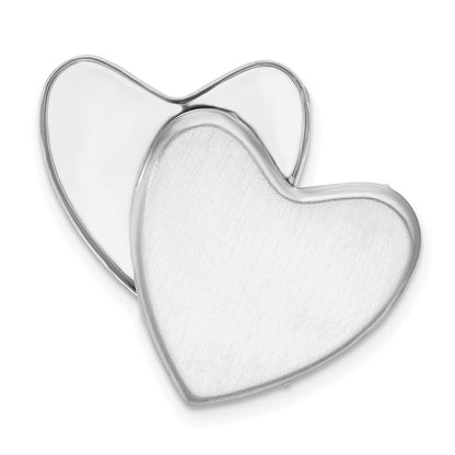 Sterling Silver Rhodium-plated Flower Ash Holder Heart Locket