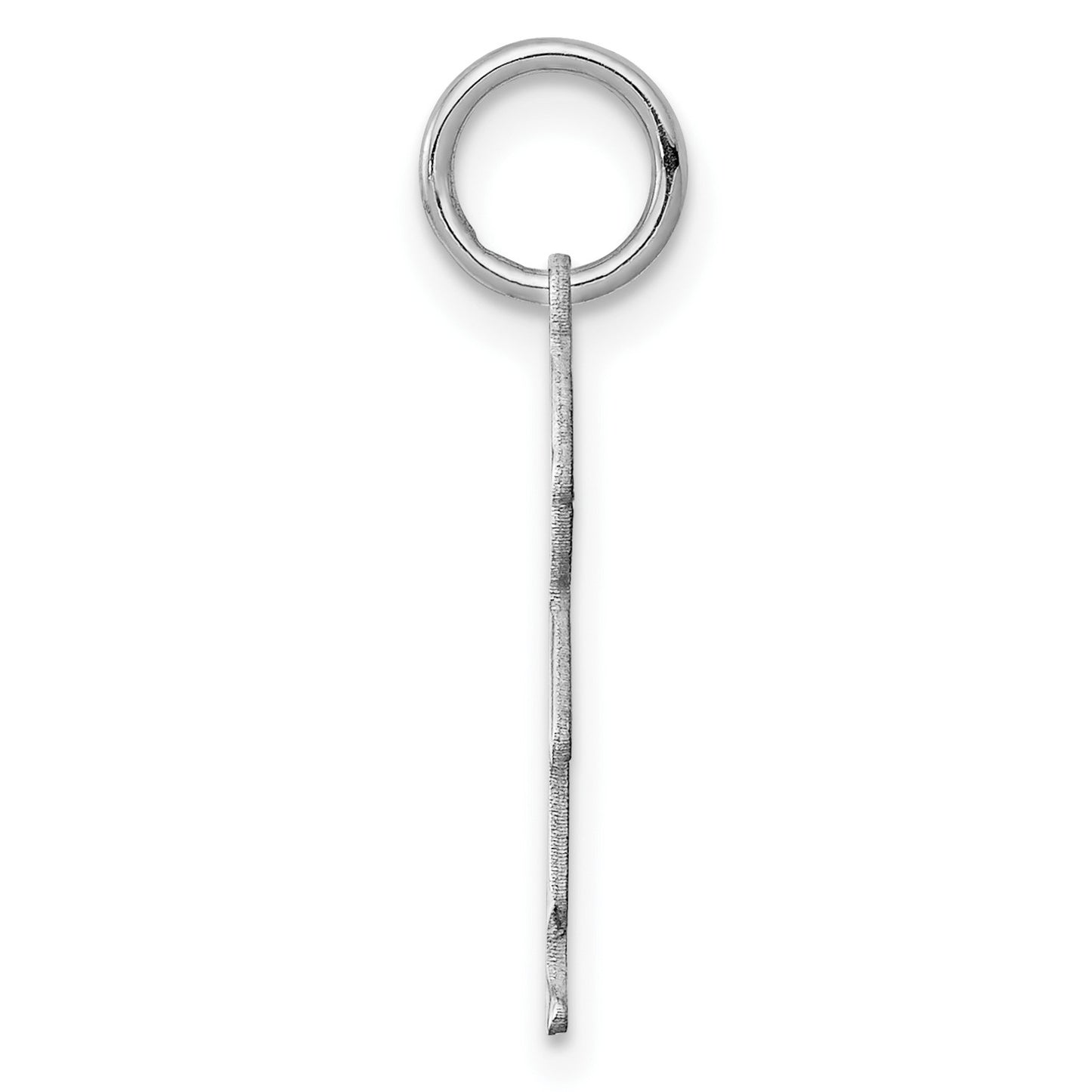 SSilver Rh-plt D/C Engravable Boy Polished Front/Satin Back Disc Charm