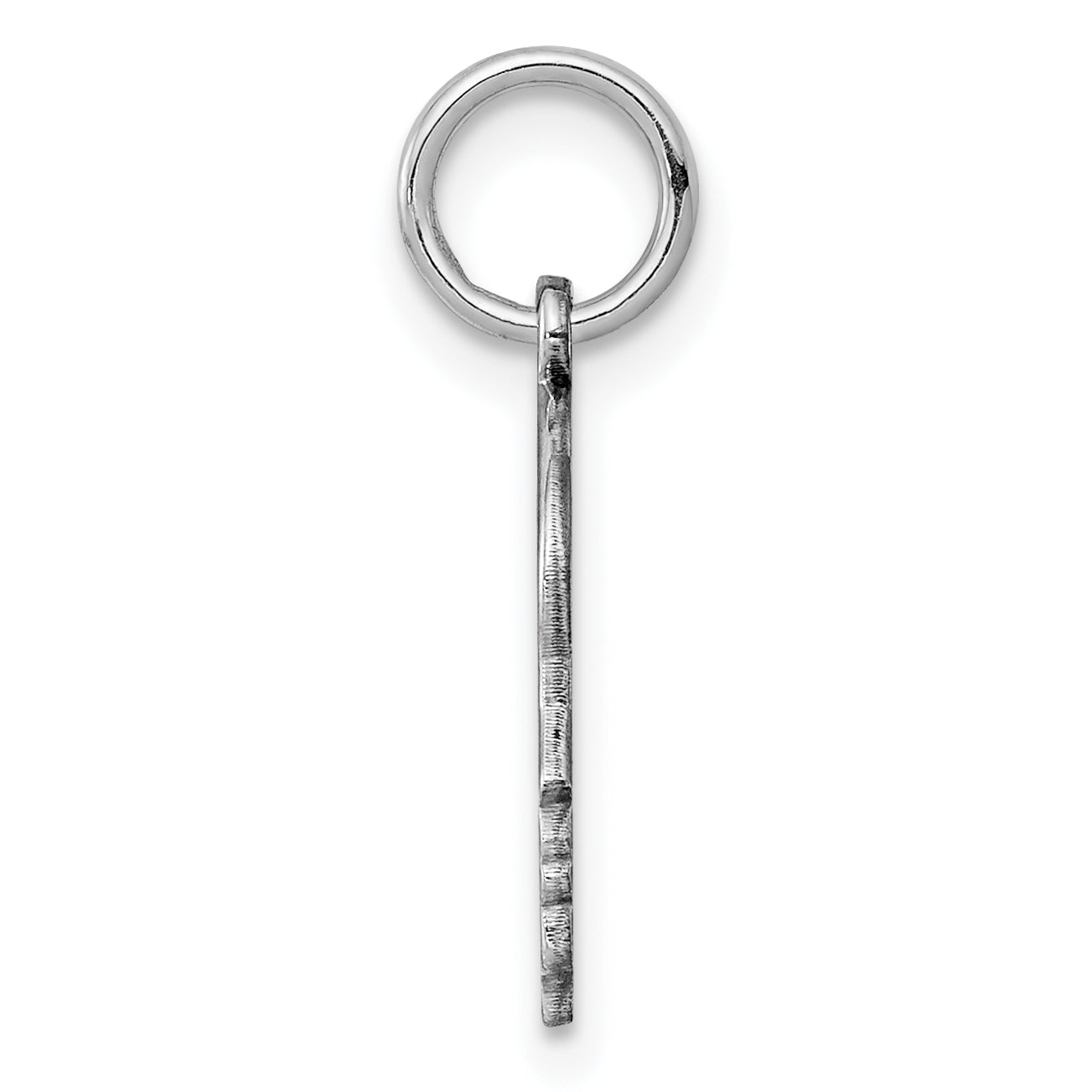 SSilver Rh-plt Engravable Boy Polished Front/Satin Back Disc Charm