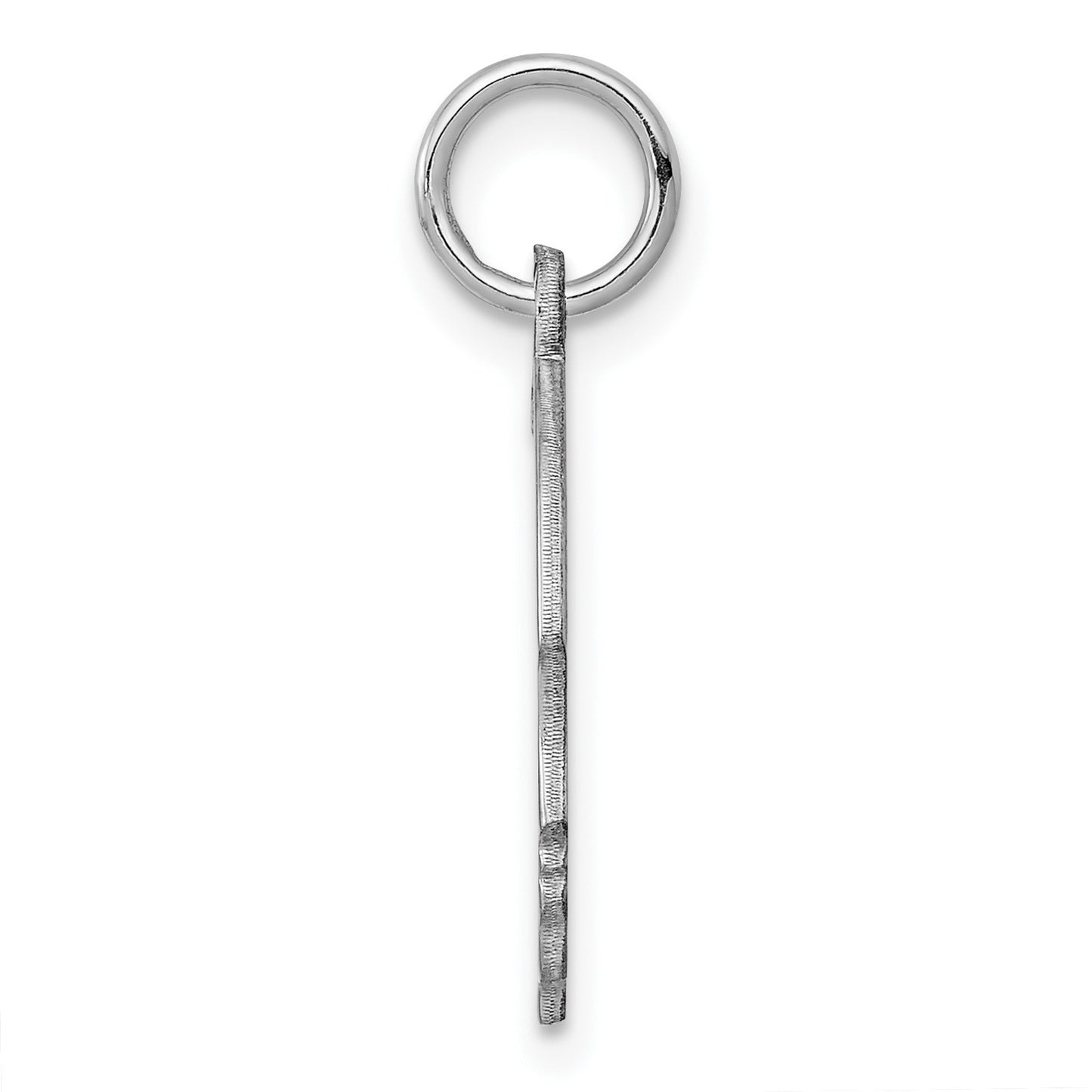 SSilver Rh-plt Engravable Boy Polished Front/Satin Back Disc Charm