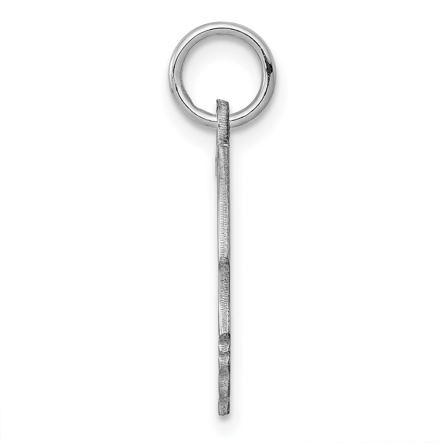 SSilver Rh-plt Engravable Boy Polished Front/Satin Back Disc Charm