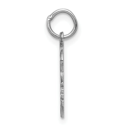 SSilver Rh-plt Engravable Girl Polished Front/Satin Back Disc Charm
