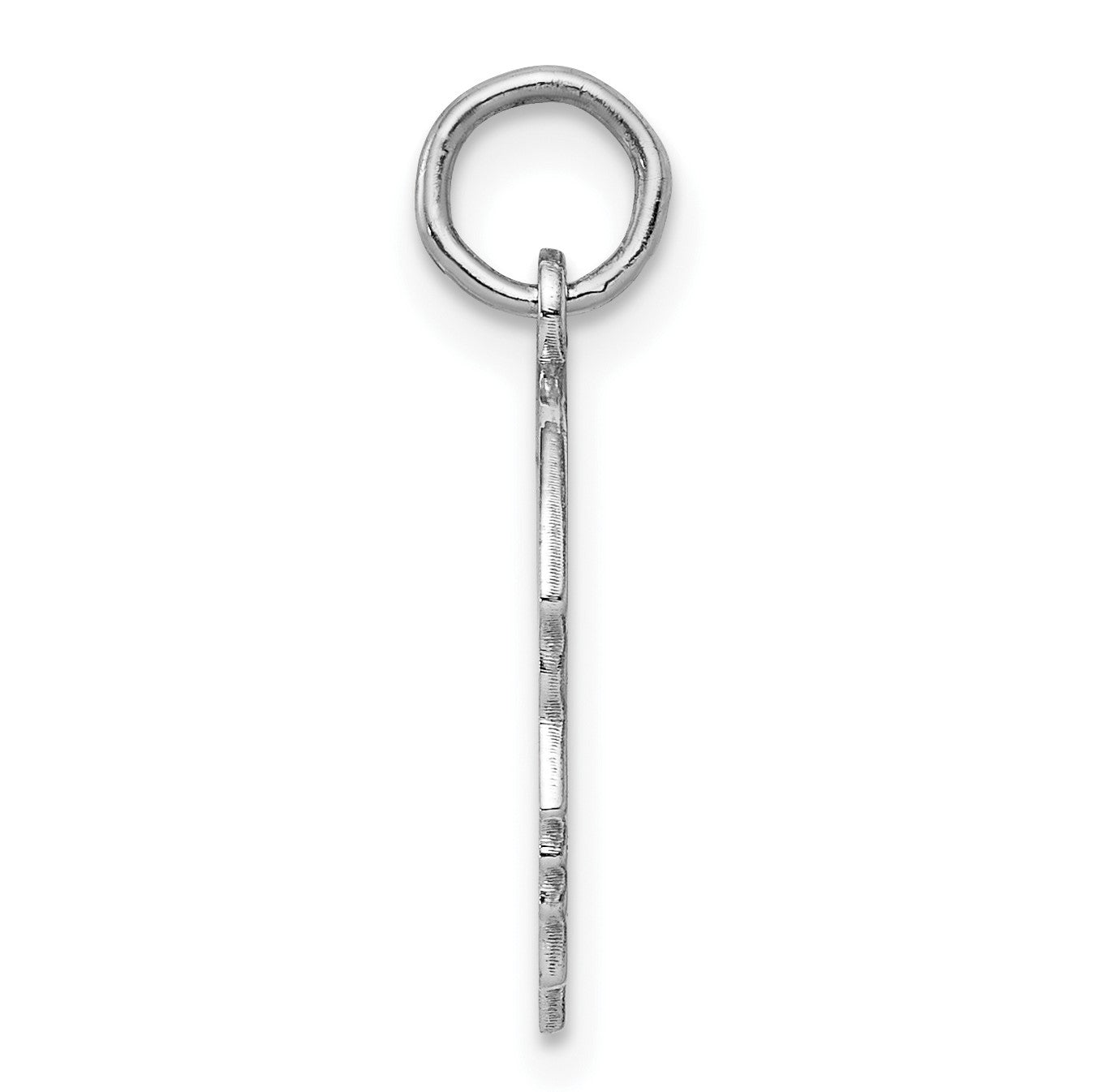 SSilver Rh-plt Engravable Boy Polished Front/Satin Back Disc Charm