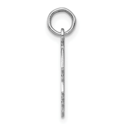 SSilver Rh-plt Engravable Boy Polished Front/Satin Back Disc Charm