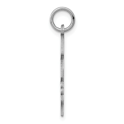 SSilver Rh-plt Engravable Girl Polished Front/Satin Back Disc Charm