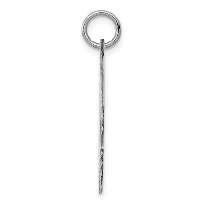 SSilver Rh-plt Engravable Boy Polished Front/Satin Back Disc Charm