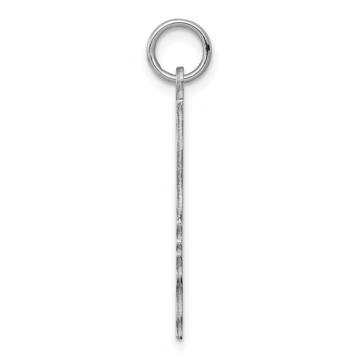 SSilver Rh-plt Engravable Boy Polished Front/Satin Back Disc Charm