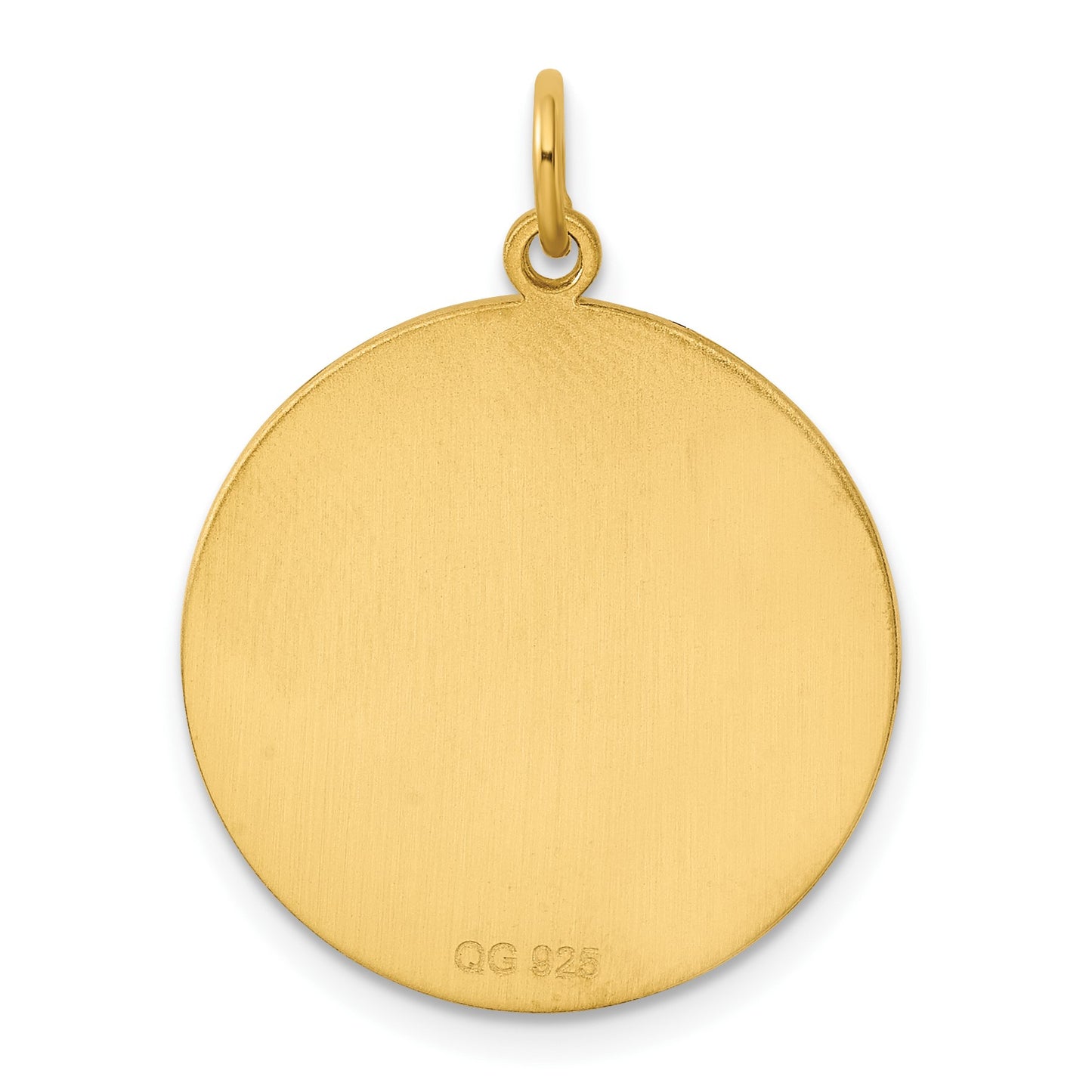 Sterling Silver GP Engraveable Round Polished Disc Charm