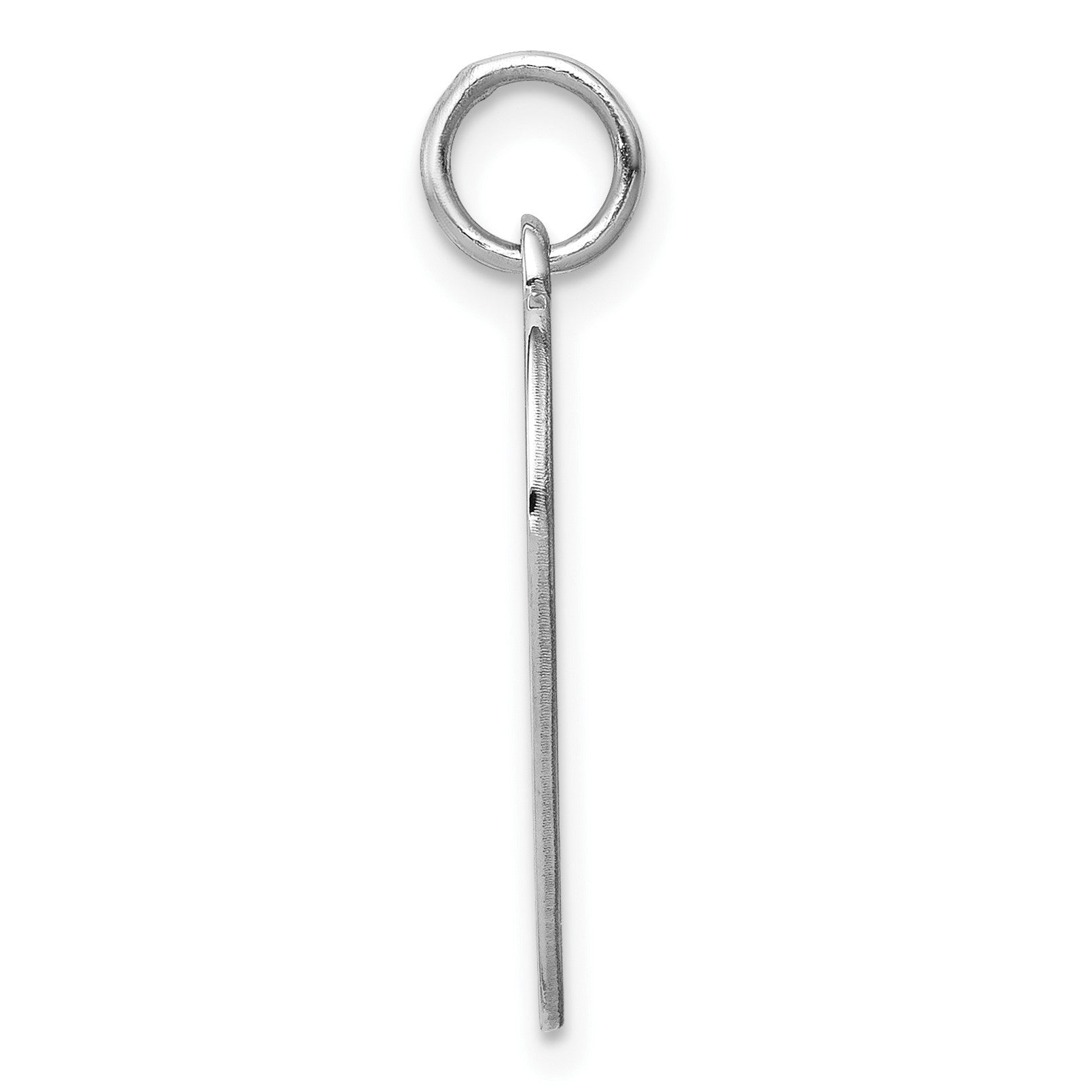SS Rh-plt Engraveable Heart Polished Front/Satin Back Disc Charm