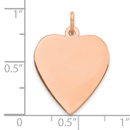 Sterling Silver RG Plated Engraveable Heart Polished Front/Satin Back Disc