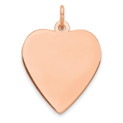 Sterling Silver RG Plated Eng. Heart Polish Front/Satin Back Disc Charm