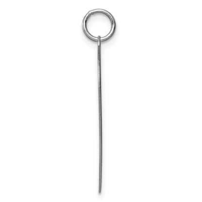 SS Rh-plt Engraveable Heart Polished Front/Satin Back Disc Charm