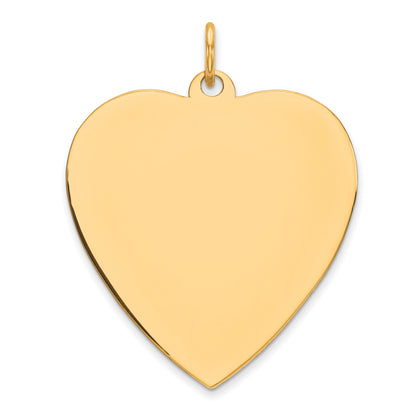 Sterling Silver GP Engraveable Heart Polished Disc Charm