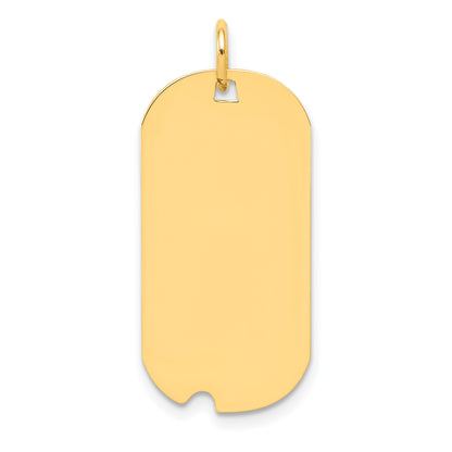 Sterling Silver GP Engravable Dog Tag Polished Disc Charm