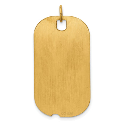 Sterling Silver GP Engravable Dog Tag Disc Charm