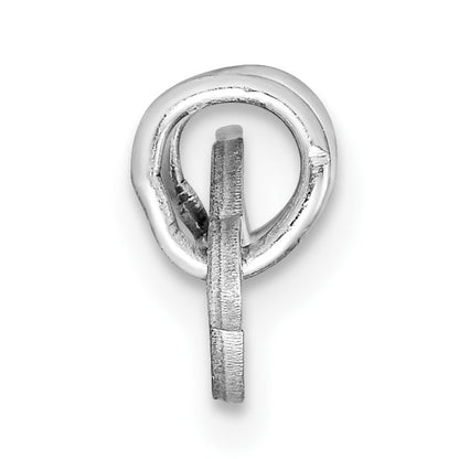 Sterling Silver Rh-plt Engravable Polished Front/Satin Back Plate
