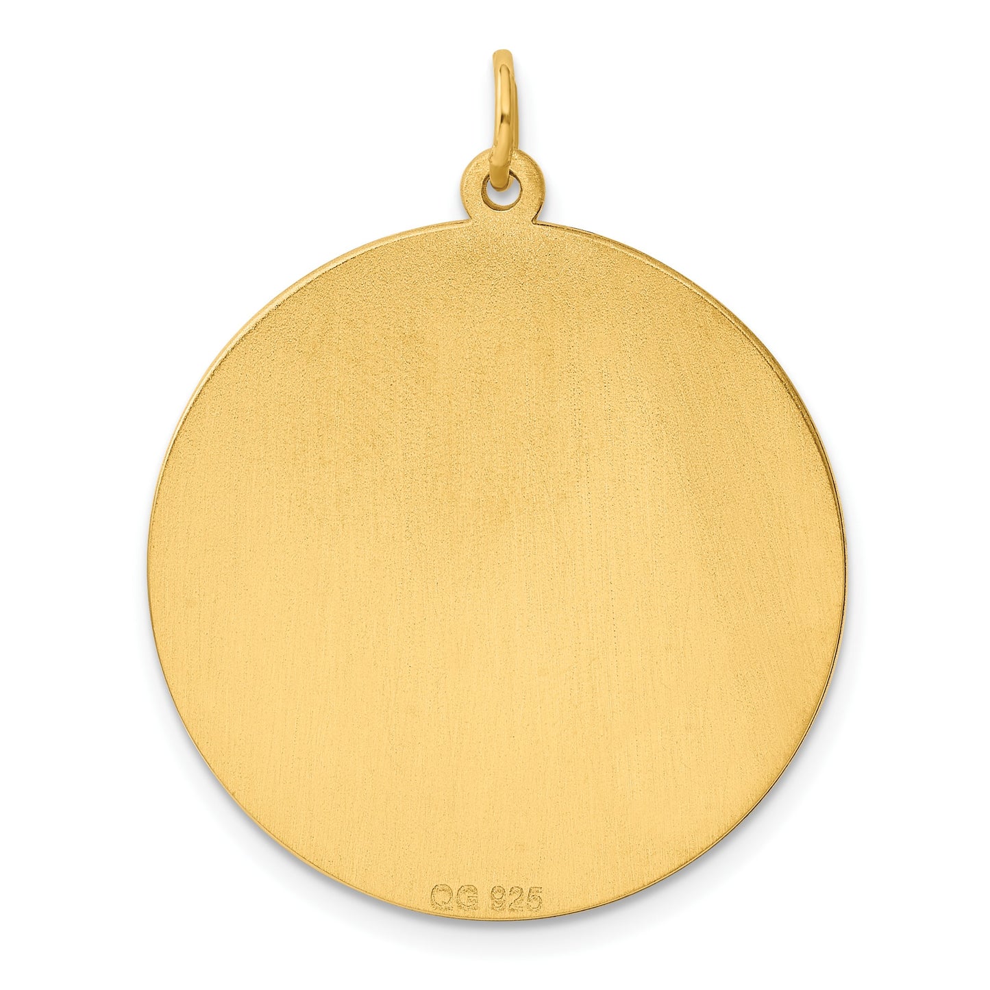 Sterling Silver GP Engraveable Round Polished Disc Charm