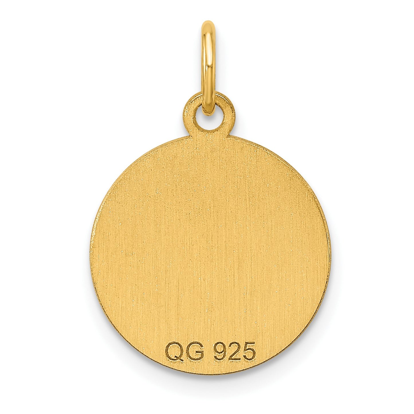 Sterling Silver GP Engraveable Round Polished Disc Charm