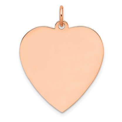 Sterling Silver RG Plated Engraveable Heart Polished Front/Satin Back Disc