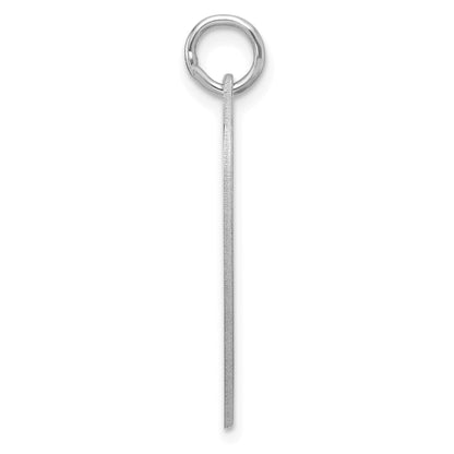 SS Rh-plt Engraveable Heart Polished Front/Satin Back Disc Charm