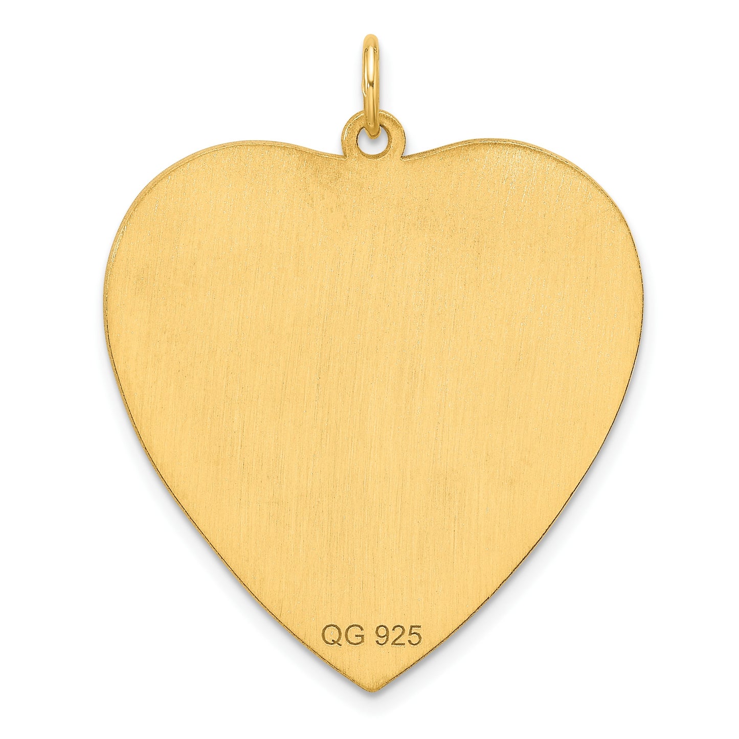 Sterling Silver GP Engraveable Heart Polished Disc Charm