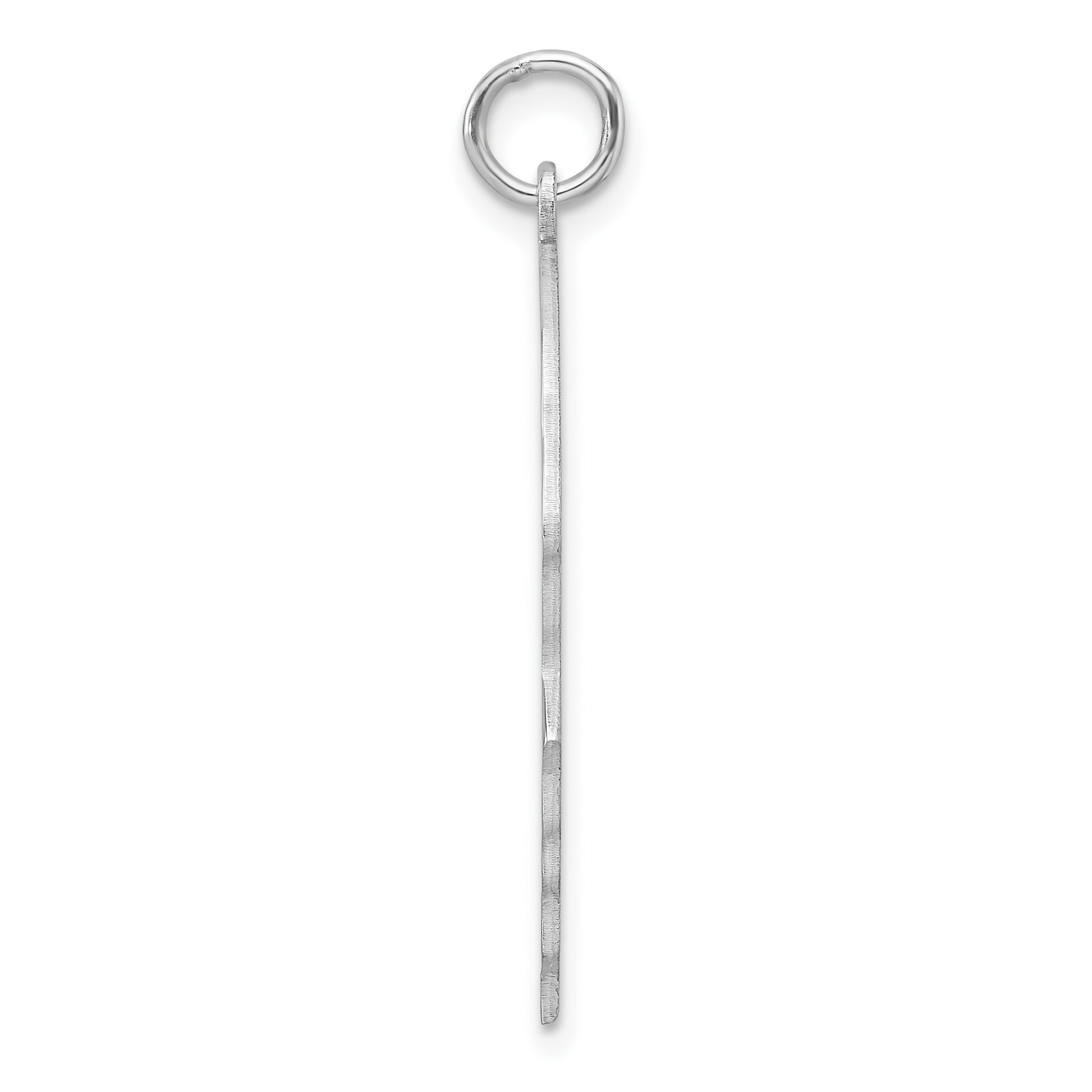 SSilver Rh-plt Engravable Boy Polished Front/Satin Back Disc Charm