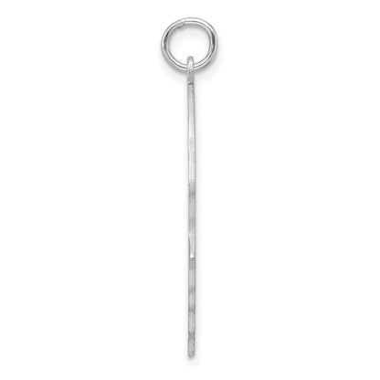 SSilver Rh-plt Engravable Boy Polished Front/Satin Back Disc Charm