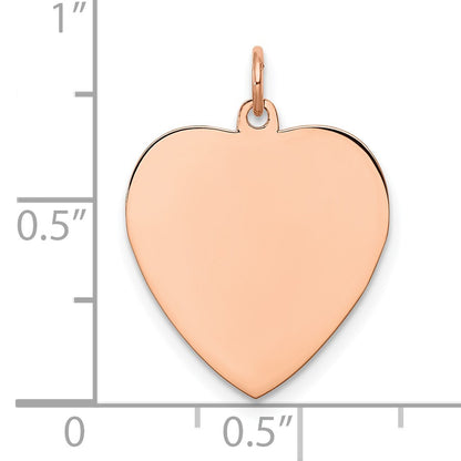 Sterling Silver RG Plated Engraveable Heart Polished Front/Satin Back Disc