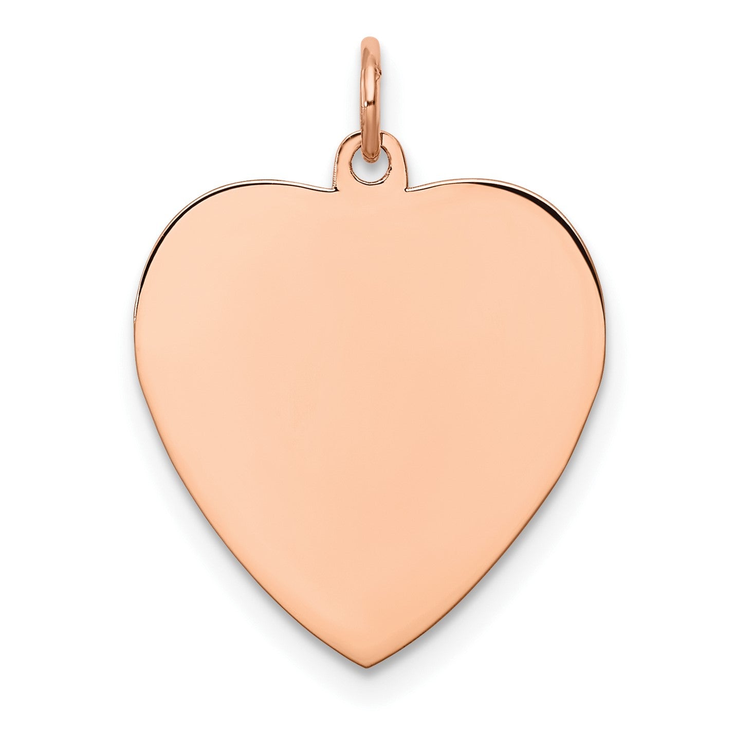 Sterling Silver RG Plated Engraveable Heart Polished Front/Satin Back Disc