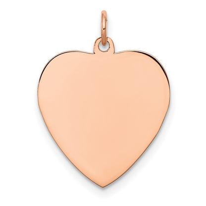 Sterling Silver RG Plated Engraveable Heart Polished Front/Satin Back Disc