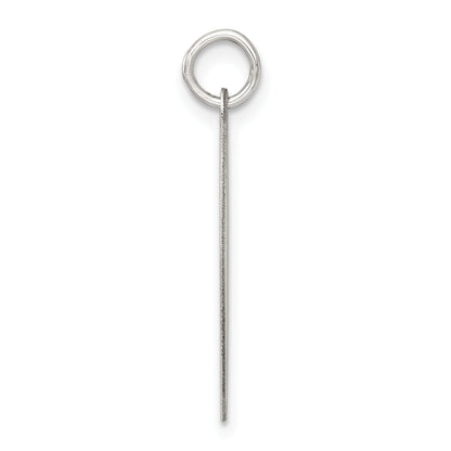 SS Rh-plt Engraveable Heart Polished Front/Satin Back Disc Charm